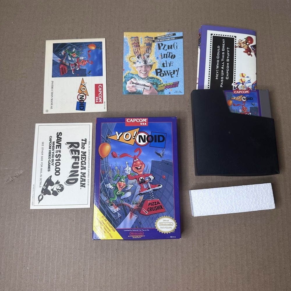 Yo! Noid Nintendo NES Complete CIB w/ Poster & Mega Man Insert Capcom